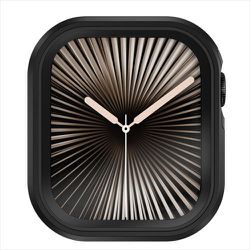 アップルウォッチ 対応 カバー フィルム 一体型 耐衝撃 薄型 軽量 フルカバー Modern Hybrid Case ミッドナイトブラック SE_W12CSPCMH_MB