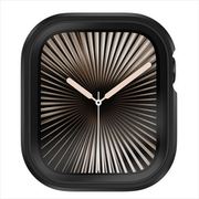 アップルウォッチ 対応 カバー フィルム 一体型 耐衝撃 薄型 軽量 フルカバー Modern Hybrid Case ミッドナイトブラック SE_W46CSPCMH_MB