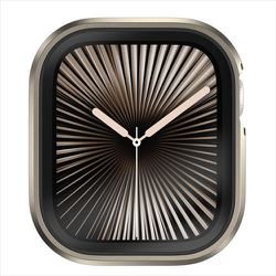 アップルウォッチ 対応 カバー フィルム 一体型 耐衝撃 薄型 軽量 フルカバー Modern Hybrid Case チタニウム SE_W46CSPCMH_TI