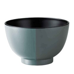 汁椀 500ml 山中塗 MUSUBI 塗分け 内黒 グレー 23-462331