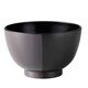 汁椀 500ml 山中塗 MUSUBI 塗分け 内黒 ブラウン 23-462355