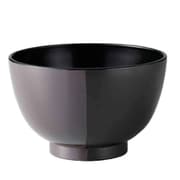汁椀 500ml 山中塗 MUSUBI 塗分け 内黒 ブラウン 23-462355