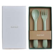 ベビー 食器 カトラリー SUCSUC カトラリーセットPK 日本製 グリーン 23068