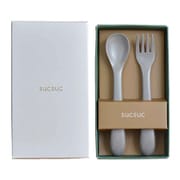 ベビー 食器 カトラリー SUCSUC カトラリーセットPK 日本製 グレー 23069