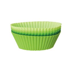 おかずカップ シリコーンカップ オーバル 5個入り グリーン 41205-7
