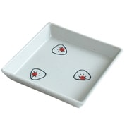 角皿 12cm ぎゅっとおにぎりさん 陶磁器 波佐見焼 梅 47092