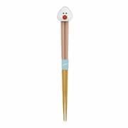 箸 箸置き セット 21cm ぎゅっとおにぎりさん 天然木 シリコーン 梅 48047