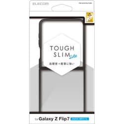 Galaxy Z Flip7 （ SC-55F ） ケース ハイブリッド カバー 衝撃吸収 軽量 薄型 カメラ周り保護 TOUGH SLIM LITE ブラック PM-G255TSLFCBK