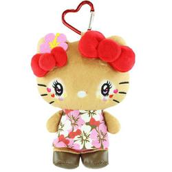 サンリオ　ハローキティ　トロピカル　ハイビスカス　ポーチ サンリオ ハローキティ 日焼けシリーズ メッシュポケット付き