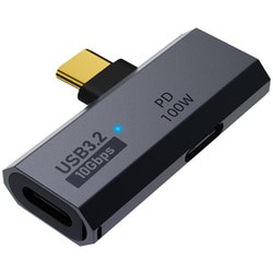 USB Type-C変換アダプター L字型（C → C） PD100W USB10Gbps FUHA-CCPC02GY