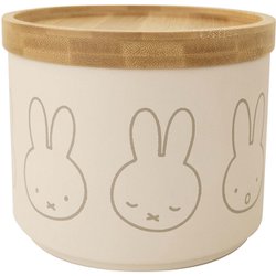 miffy ミッフィー バンブーフタ付き キャニスター ならびミッフィー 小物入れに便利 パッキン付き スタッキング可能
