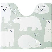 スキマにピタっ！ 拭ける PVC トイレマット シロクマ 幅60×奥行55cm 汚れてもサッと拭くだけ 抗菌 防臭 撥水 拭けるPVCﾄｲﾚﾏｯﾄ55X60cm ｼﾛｸﾏ