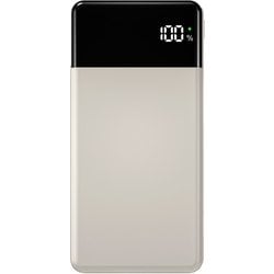モバイルバッテリー リン酸鉄リチウムイオン電池 PD20W対応 10000mAh ベージュ GH-LFMBPA100-BE