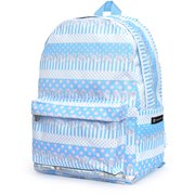 NM883000 [リュックサック（チェストベルト付き） リフレクター付き 撥水タイプ ポルカドットとレースリボンに魅せられて（ライトブルー）]