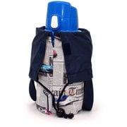 水筒カバー スモールタイプ 撥水・軽量タイプ 新幹線と鉄道ワールド・グレー NM603900