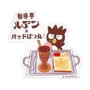 27716 純喫茶×サンリオキャラクターズ ステッカー 珈琲亭ルアン×バッドばつ丸