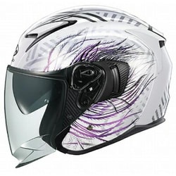 オープンフェイスヘルメット エクシード・2 プルーム ホワイトパープル XSサイズ（54-55cm） EXCEED-2 PLUME