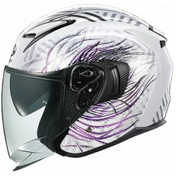 オープンフェイスヘルメット エクシード・2 プルーム ホワイトパープル XLサイズ（61-62cm） EXCEED-2 PLUME