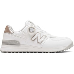 25F V4 SL ボア レディース スパイクレスシューズ WHITE/GOLD 22.5cm WG574BA4