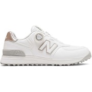 25F V4 SL ボア レディース スパイクレスシューズ WHITE/GOLD 25.0cm WG574BA4