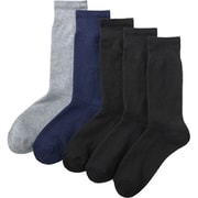 靴下 ソックス ＜5足セット＞ あったか厚地 防寒 冷え対策 25-27cm 吸湿発熱 消臭 メンズ アソート GM0211Y