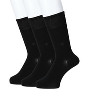 靴下 ソックス ＜3足セット＞ ビジネスソックス 無地 25-27cm 抗菌防臭 消臭 メンズ ブラック PL0463Y