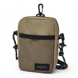 TMSD-012F [ナイロンメッシュ ミニショルダーポーチ フック付 KHAKI]