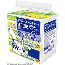限定 スコッティ ファイン ペーパーふきんサッとサッと 3コパック ポケモン