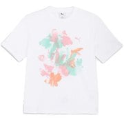 ウィメンズサマーMXグラフィック半袖Tシャツ レディース フィットネス ヨガ シャツ PUMA White(02) Lサイズ 686934