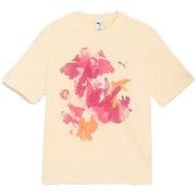 ウィメンズサマーMXグラフィック半袖Tシャツ レディース フィットネス ヨガ シャツ Creamy Vanilla(33) Mサイズ 686934