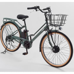 電動アシスト自転車 26インチ 8.5Ah 外装6段変速 アーミーグリーン BM-DAS266 AGR