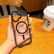 iPhone 16用 Magsafe対応 ところどころメタルケース ブラック 1835-16-BLACK