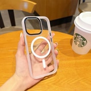 iPhone 16 Pro用 Magsafe対応 ところどころメタルケース クリア 1835-16P-CLEAR
