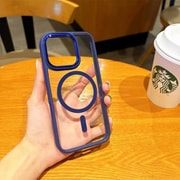 iPhone 16 Pro用 Magsafe対応 ところどころメタルケース ブルー 1835-16P-BLUE