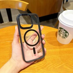 iPhone 16 Pro用 Magsafe対応 ところどころメタルケース ブラック 1835-16P-BLACK
