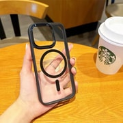 iPhone 16 Pro用 Magsafe対応 ところどころメタルケース ブラック 1835-16P-BLACK