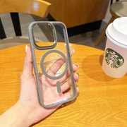 iPhone 16 Pro Max用 Magsafe対応 ところどころメタルケース グレー 1835-16PM-GRAY