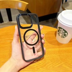 iPhone 16 Pro Max用 Magsafe対応 ところどころメタルケース ブラック 1835-16PM-BLACK