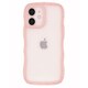 iPhone 16用 クリアなくねくねケース ピンク 1818-16-PINK