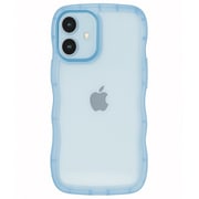 iPhone 16用 クリアなくねくねケース ブルー 1818-16-BLUE