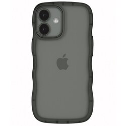 iPhone 16用 クリアなくねくねケース ブラック 1818-16-BLACK