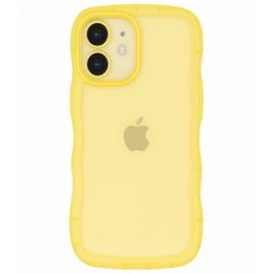 iPhone 16用 クリアなくねくねケース イエロー 1818-16-YELLOW