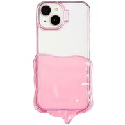 iPhone 15/14/13用 溶けたクリームケース ピンク 1843-151413-PINK