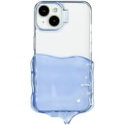 iPhone 15/14/13用 溶けたクリームケース ブルー 1843-151413-BLUE