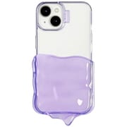iPhone 15/14/13用 溶けたクリームケース パープル 1843-151413-PURPLE