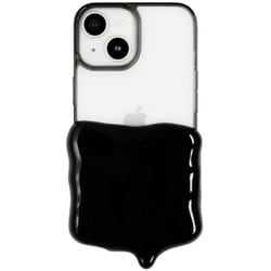 iPhone 15/14/13用 溶けたクリームケース ブラック 1843-151413-BLACK