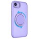 iPhone 16e用 360°回転するリング付きマットケース パープル 1847-16E-PURPLE