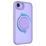 iPhone 16e用 360°回転するリング付きマットケース パープル 1847-16E-PURPLE