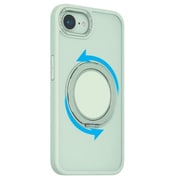 iPhone 16e用 360°回転するリング付きマットケース ライムグリーン 1847-16E-LIMEGREEN
