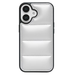 iPhone 16用 ダウンみたいなふかふかケース シルバー 1830-16-SILVER